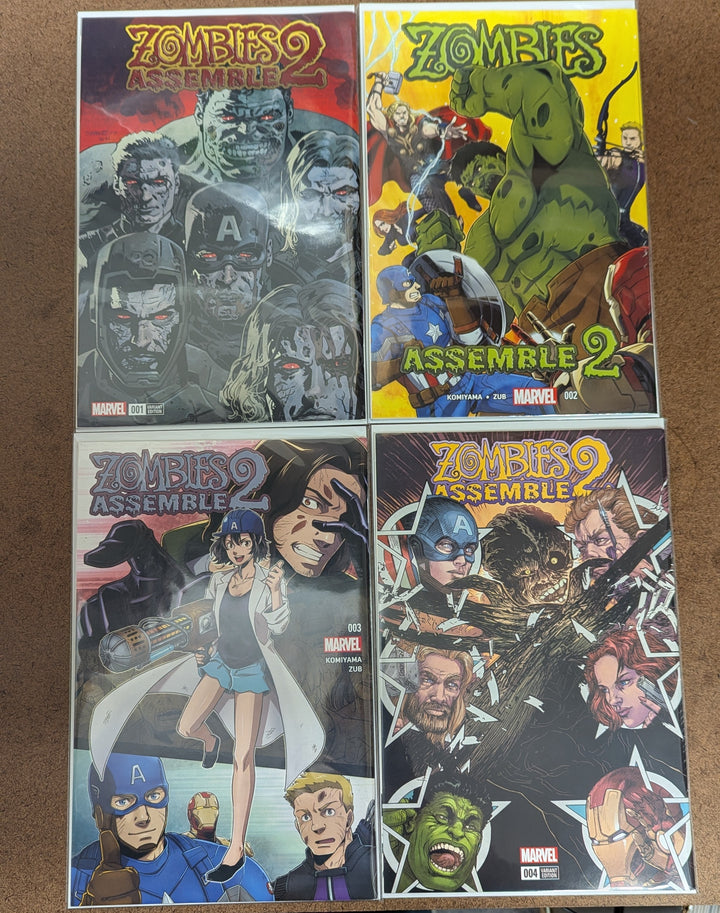 Lot of 8 Zombies Assemble Marvel Comics Pt. 1 #1-#4 & Pt. 2 #1-#4 Complete Storyline Set <OXL-01>