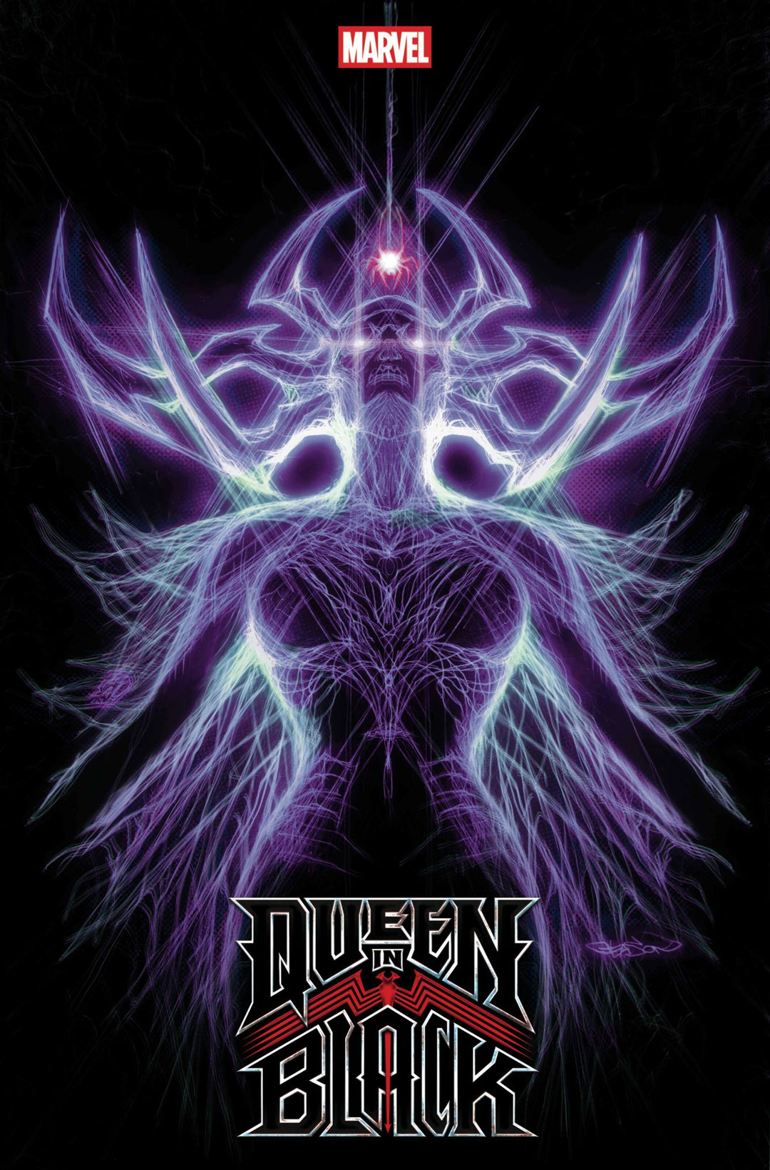 Queen In Black #1 [Queen In Black] Patrick Gleason Hela Black Foil Web Head Variant