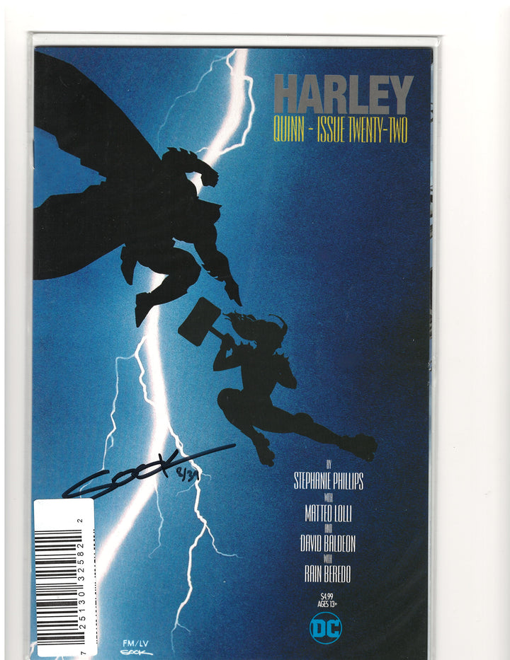 Df Harley Quinn #22 Dark Knight Returns Homage Signed by Artist Ryan Sook #8/39 with COA OXV-01