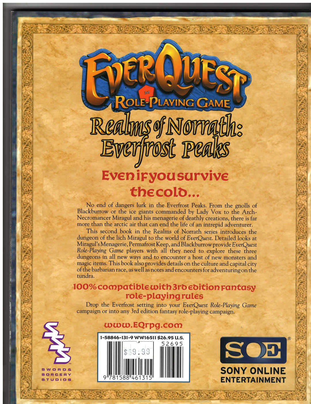 Realms of Norrath: Everfrost Peaks (2003) - An EverQuest Adventure Module