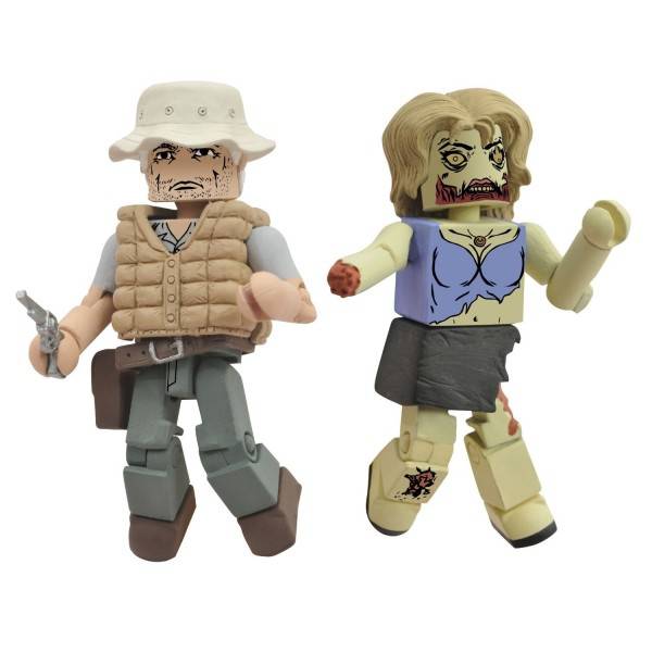 The Walking Dead Series 1 MiniMates Dale & Female Zombie Figure Set