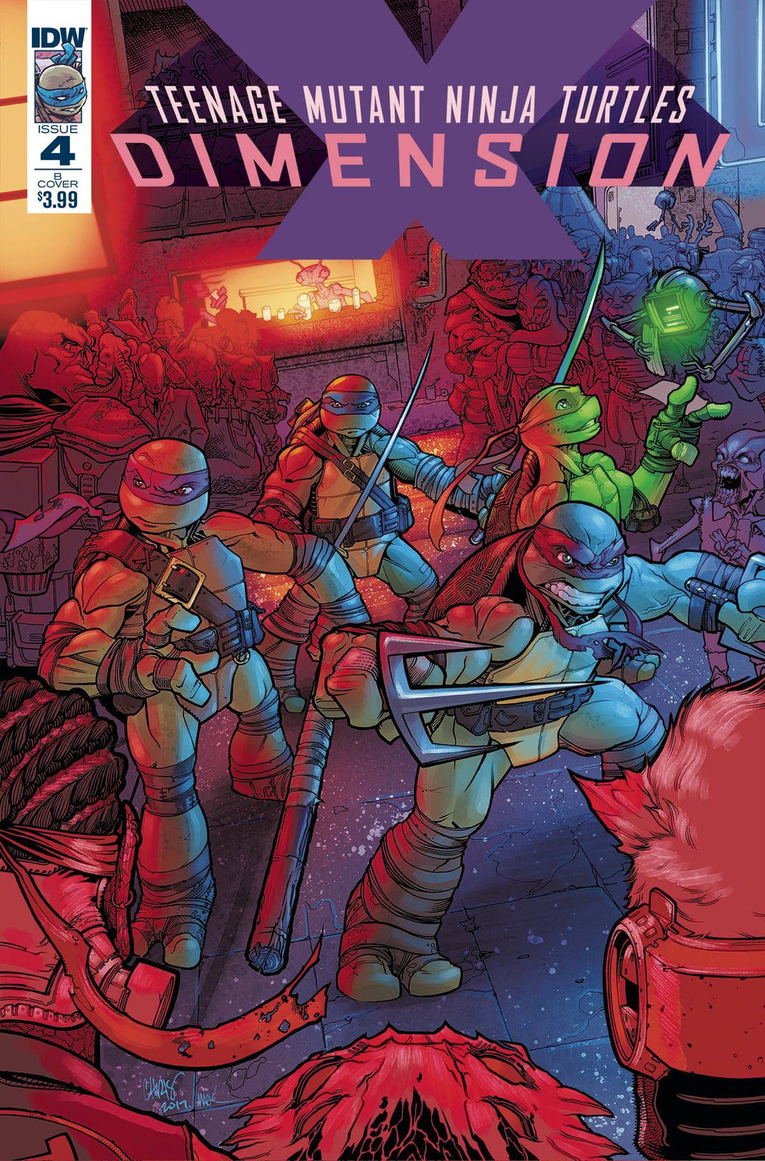 Teenage Mutant Ninja Turtles Dimension X #4 Cover B Johnson <BINS>
