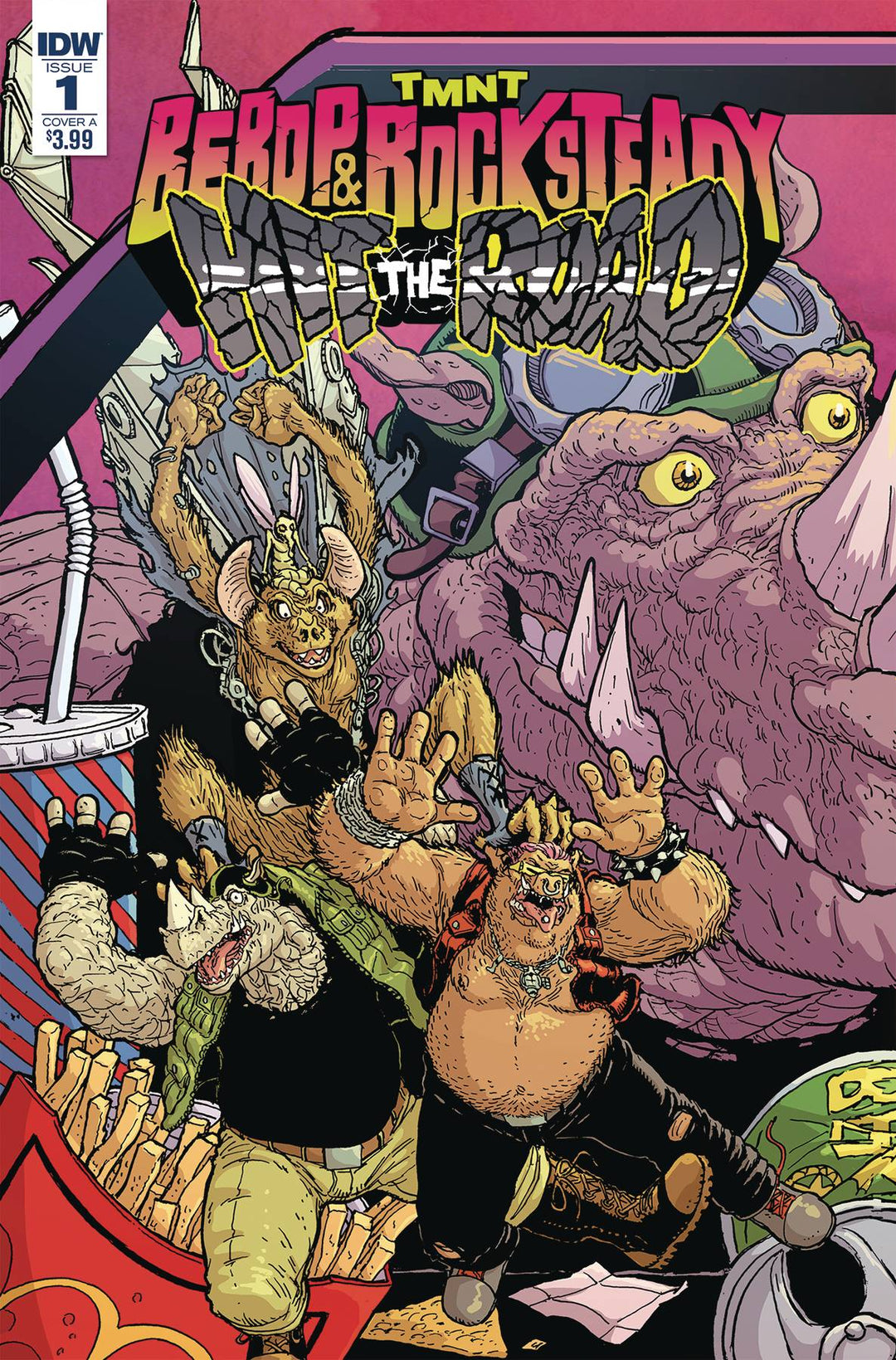 Teenage Mutant Ninja Turtles Bebop Rocksteady Hit The Road #1 (Of 5) Cover A Pitarra <BINS>