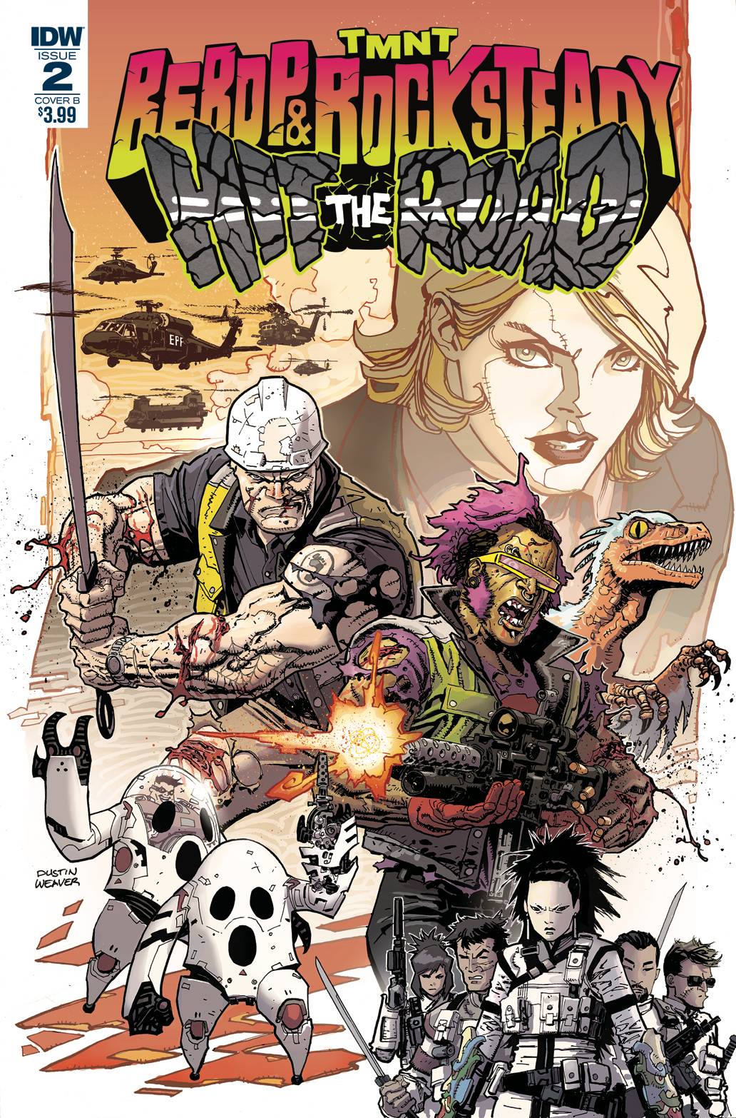 Teenage Mutant Ninja Turtles Bebop Rocksteady Hit The Road #2 (Of 5) Cover B Weaver <BINS>