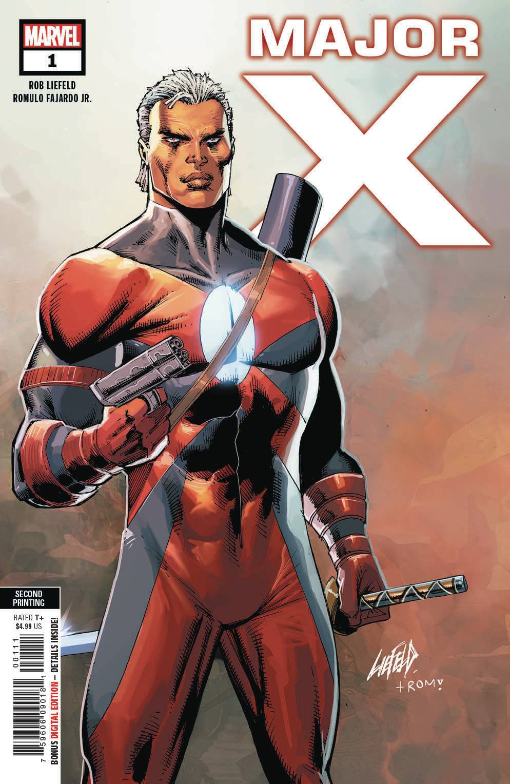 Major X #1 (Of 6) 2nd Printing Liefeld Variant