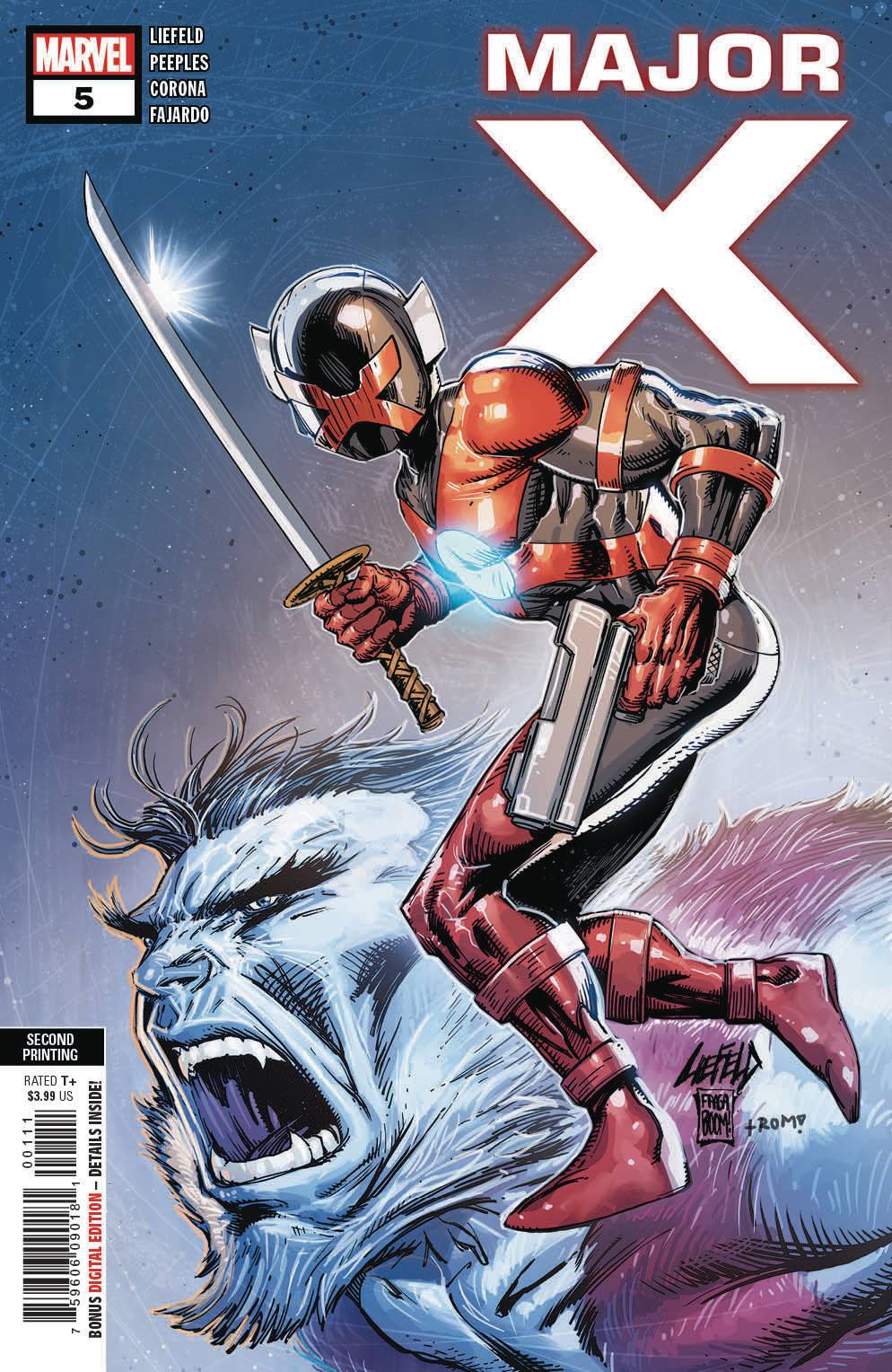 Major X #5 (Of 6) 2nd Printing Liefeld Variant