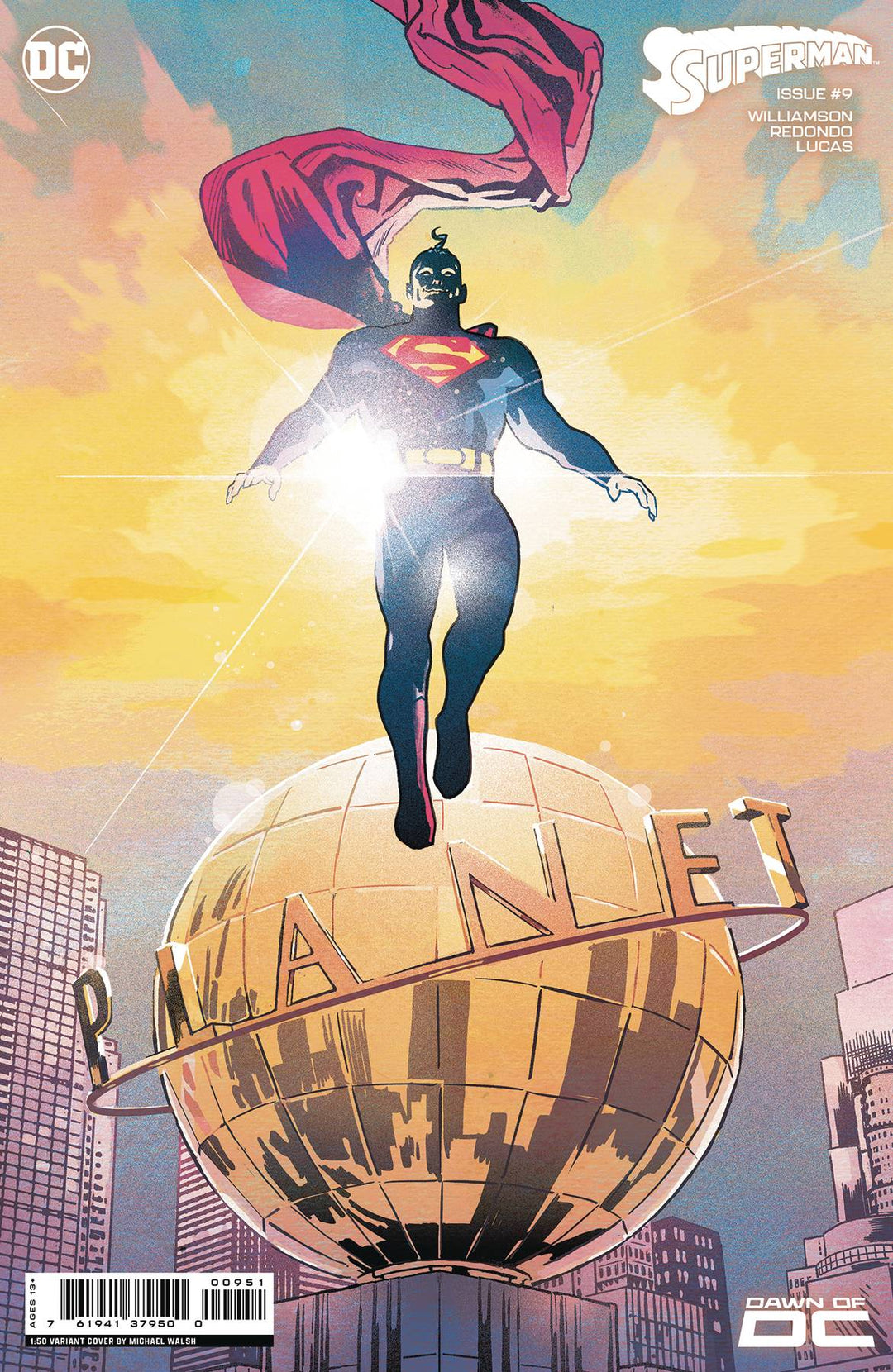 Superman (2023) #9 Cover G (1:50) Michael Walsh Card Stock Variant