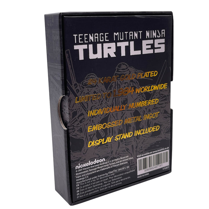 TMNT: 24K GOLD PLATED COLLECTIBLE INGOT (LTD to 1984)