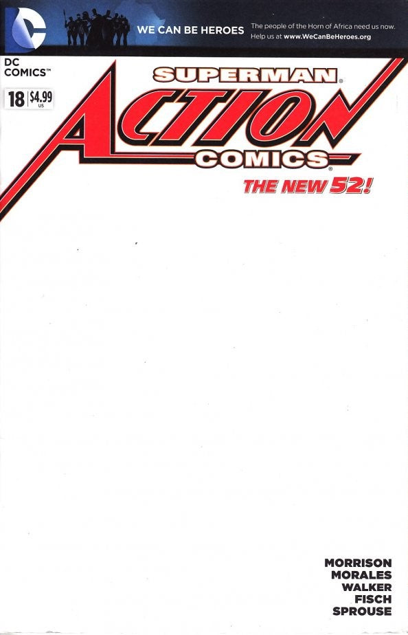 Action Comics (2011) #18 Blank Variant VF <OFC>