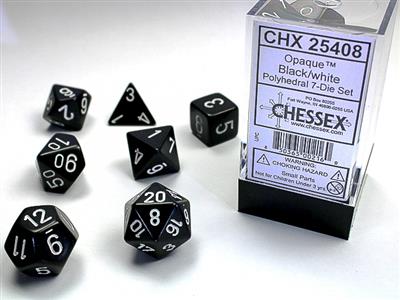 Chessex: Polyhedral 7-Die Set - Opaque