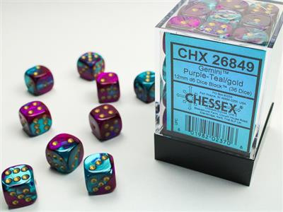 Chessex Gemini 12MM D6 Dice Block Set (36 Dice)
