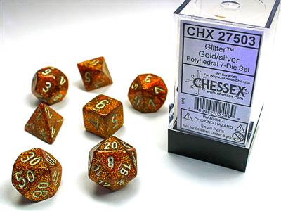 Chessex Glitter Polyhedral 7-Die Set