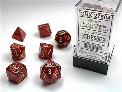 Chessex Glitter Polyhedral 7-Die Set