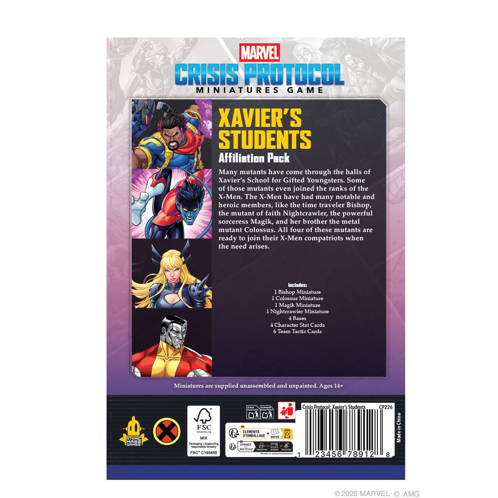 Marvel: Crisis Protocol - Xavier’s Students Affiliation Pack (2026)