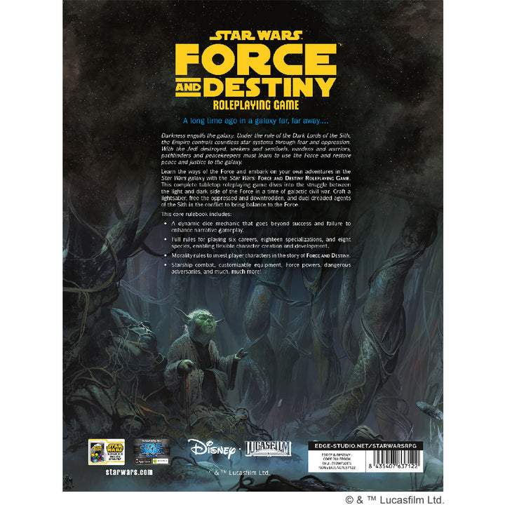 Star Wars: Force and Destiny Core Rulebook (2022) NM