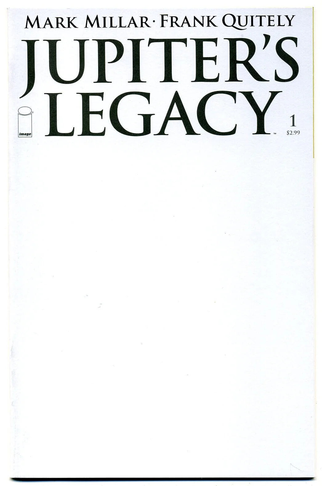 Jupiter's Legacy #1 Cover E Blank (Mature) <BINS>