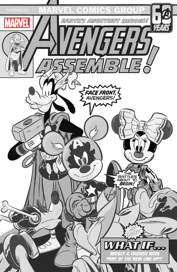 Amazing Spider-Man (2022) #53 Variant (1:100) Ivan Bigarella Disney What If? Black And White Variant (DAMAGED)