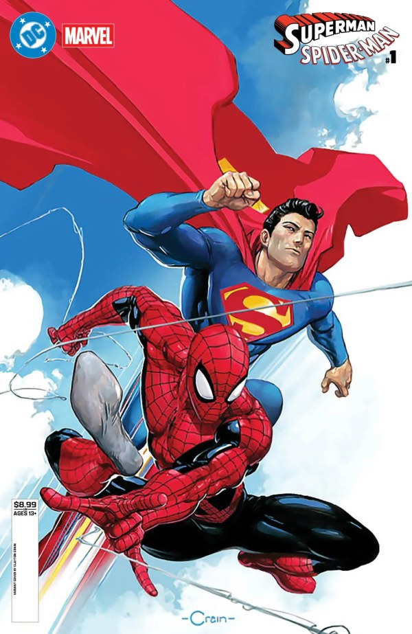 DC Marvel Superman Spider-Man #1 (One Shot) Cover D Clayton Crain Card Stock Variant (Pre-Order)