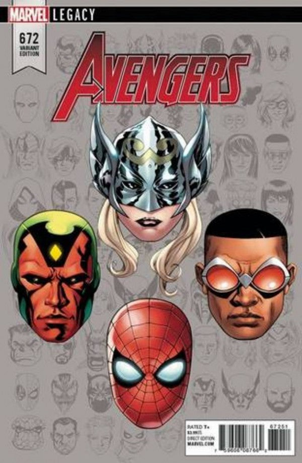 Avengers (2017) #672 Variant (1:10) Legacy Headshot Edition <BINS>