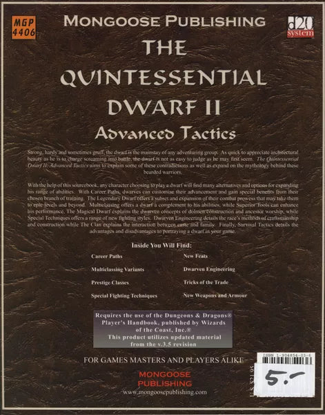 The Quintessential Dwarf II: Advanced Tactics (2004)