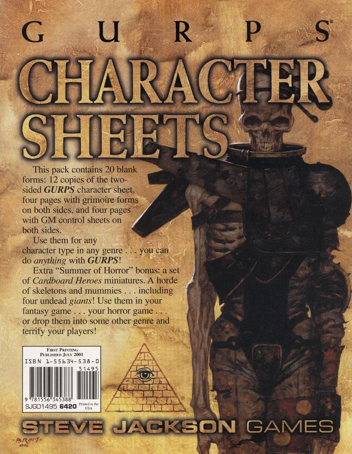 GURPS Character Sheets (2001)