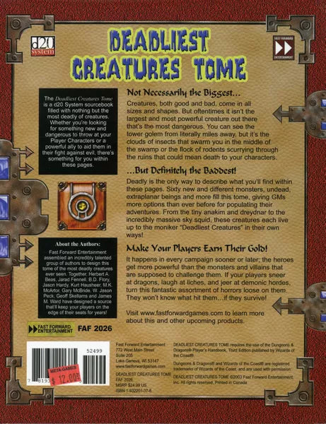 The Deadliest Creatures Tome (2003)