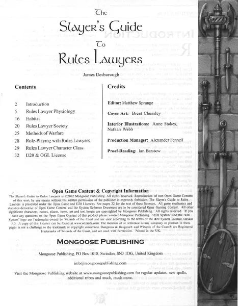 The Slayer's Guide to Rules Lawyers (2002)