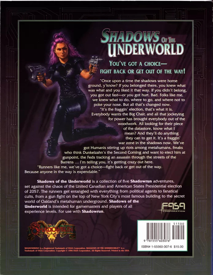 Shadows of the Underworld (1996) -moderate shelf wear-