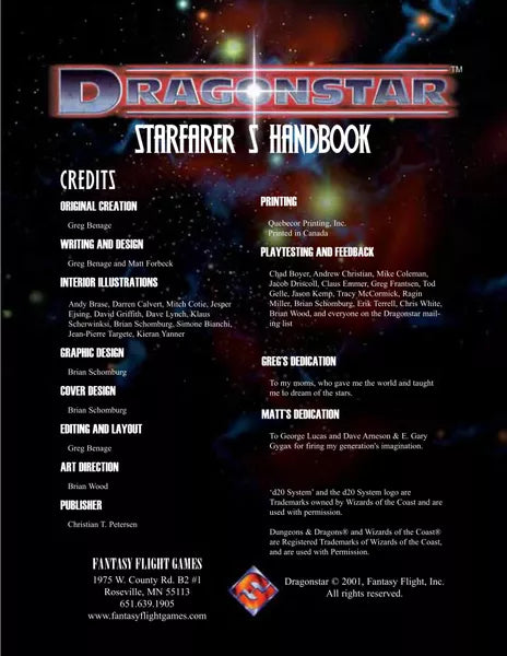 Starfarer's Handbook (2001)