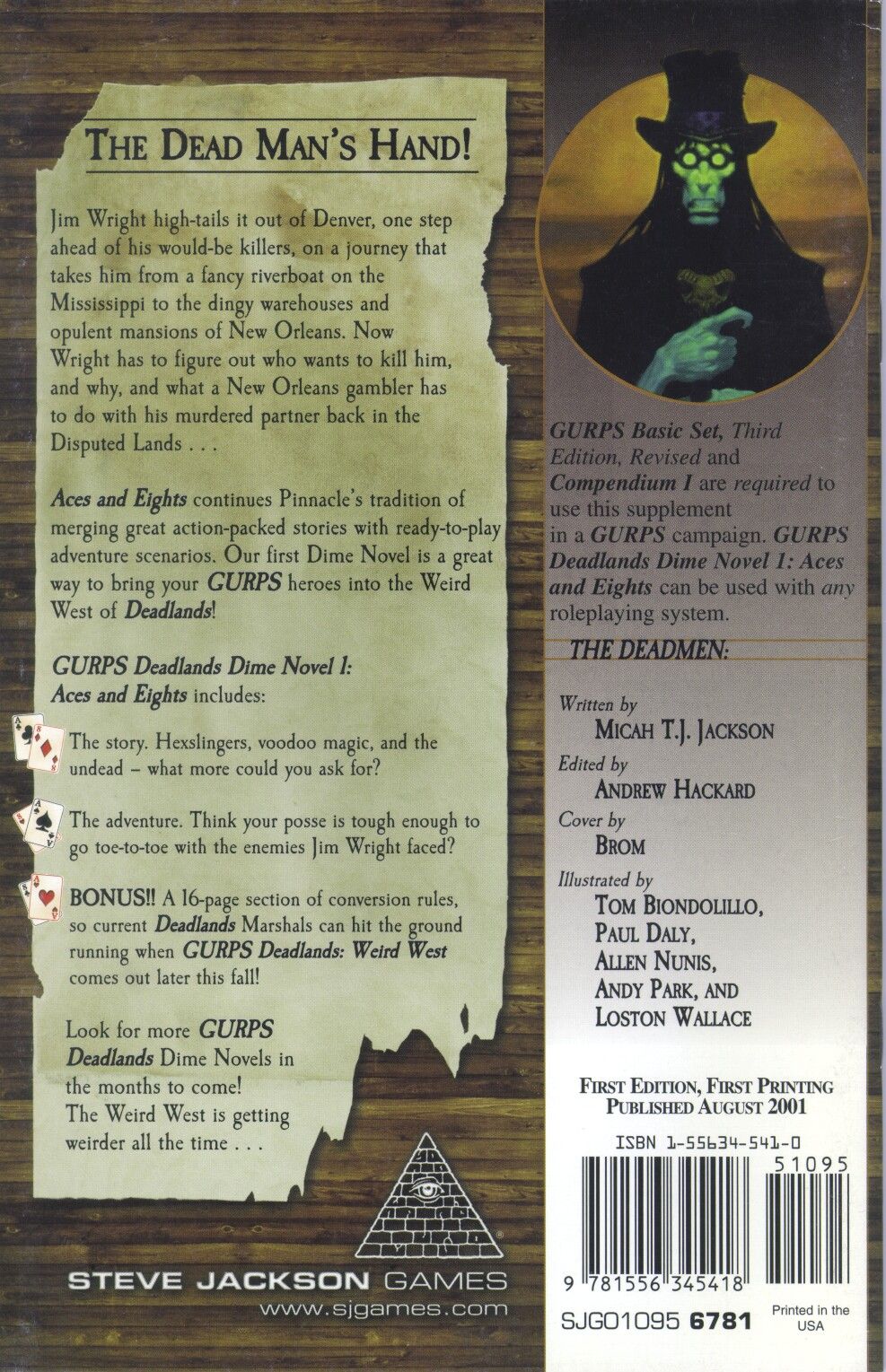 GURPS Deadlands: Dime Novel 1 – Aces and Eights (2001)