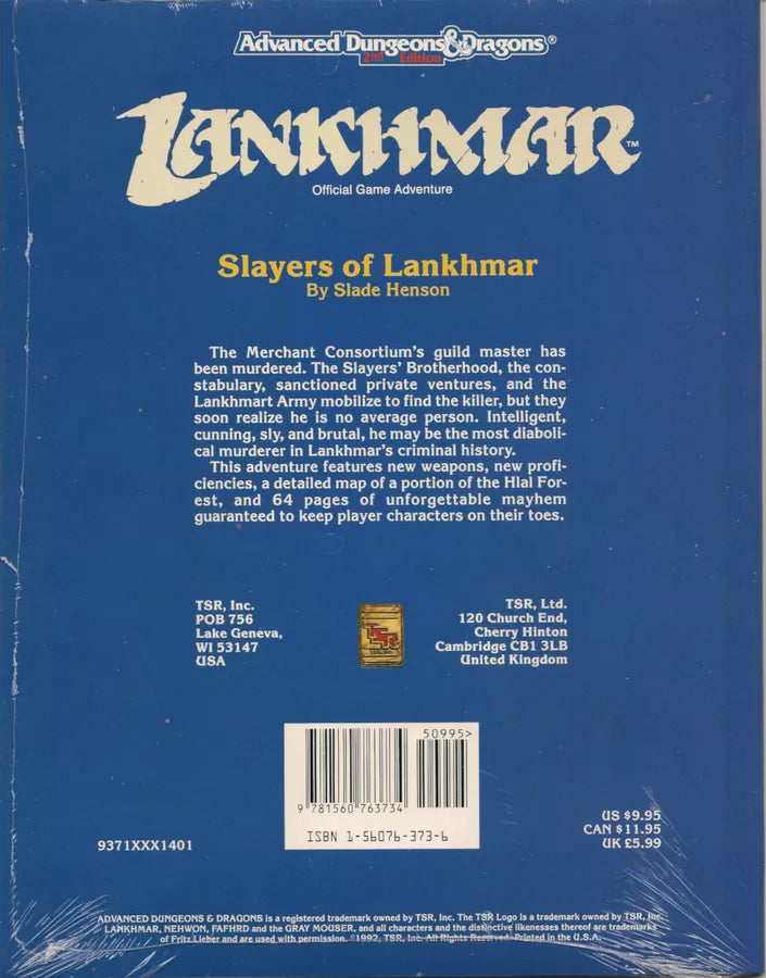 D&D: Lankhmar: Slayers of Lankhmar (1992) *SEALED*