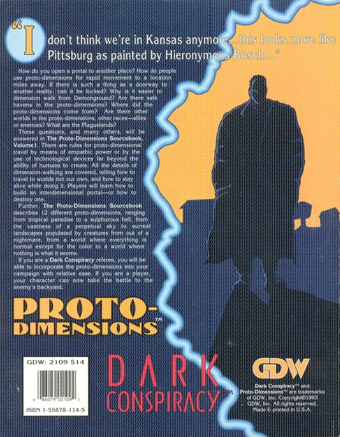 Dark Conspiracy: Proto-Dimensions Sourcebook - Volume I (1993)