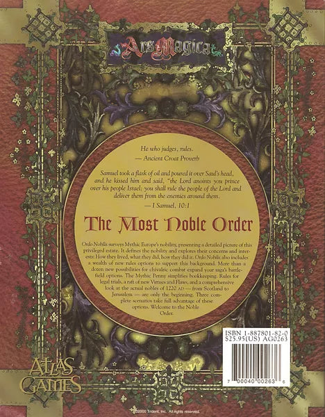 Ordo Nobilis: Mythic Europe's Nobility (2000)