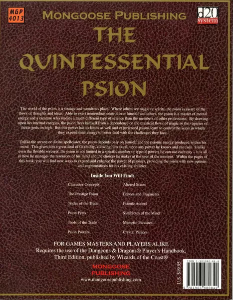 The Quintessential Psion (2003)