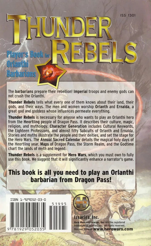 Hero Wars: Thunder Rebels: Player's Book for Orlanthi Barbarians (2000)