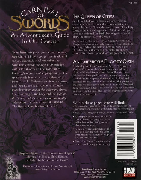 Carnival of Swords: An Adventurer's Guide to Old Coryan (2002)