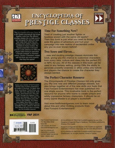 Encyclopedia of Prestige Classes (2003)