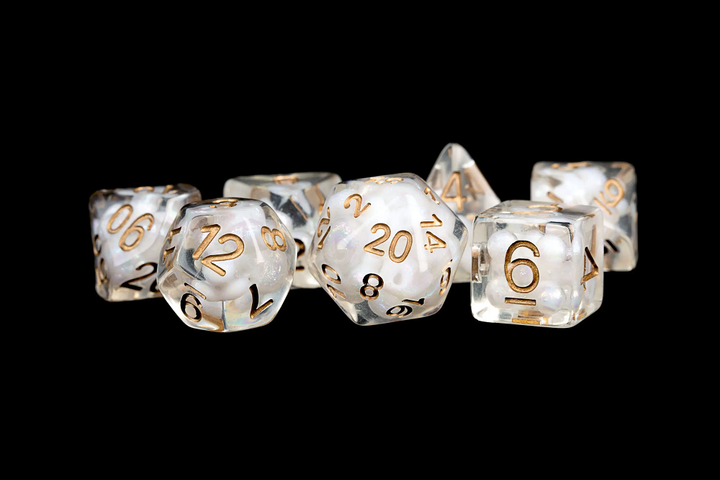 Metallic Dice Games: 16mm Resin Poly Dice Set