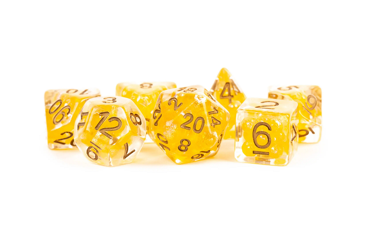 Metallic Dice Games: 16mm Resin Poly Dice Set
