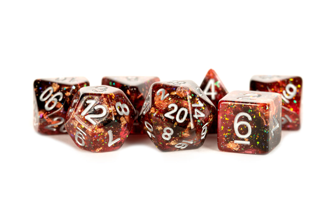 Metallic Dice Games: 16mm Resin Poly Dice Set