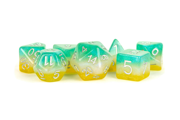 Metallic Dice Games: 16mm Resin Poly Dice Set