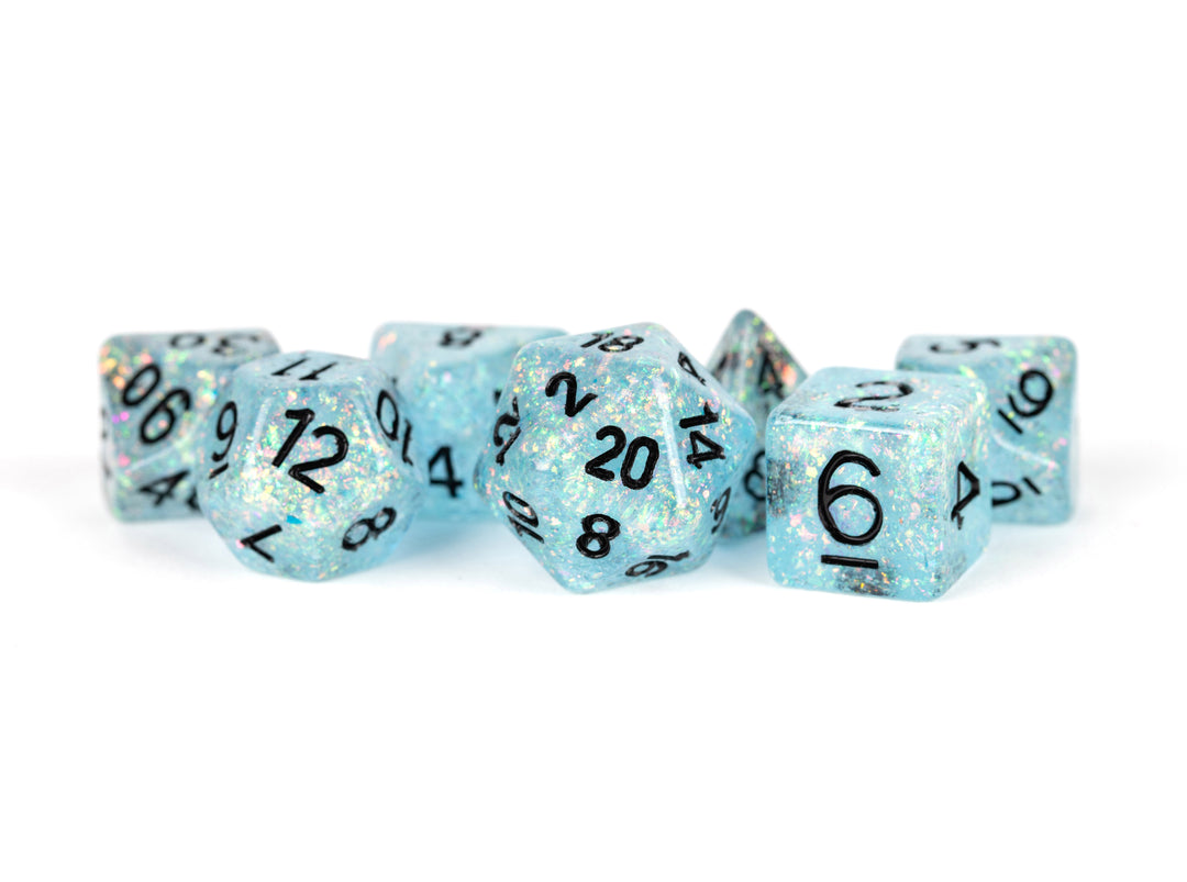 Metallic Dice Games: 16mm Resin Poly Dice Set