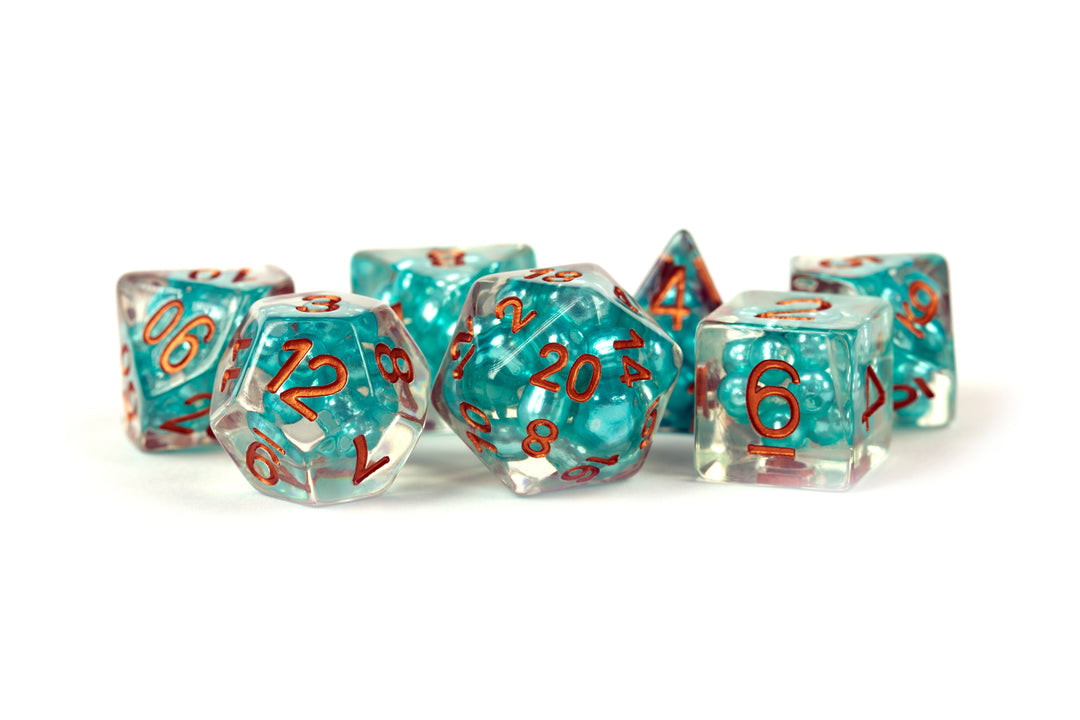 Metallic Dice Games: 16mm Resin Poly Dice Set