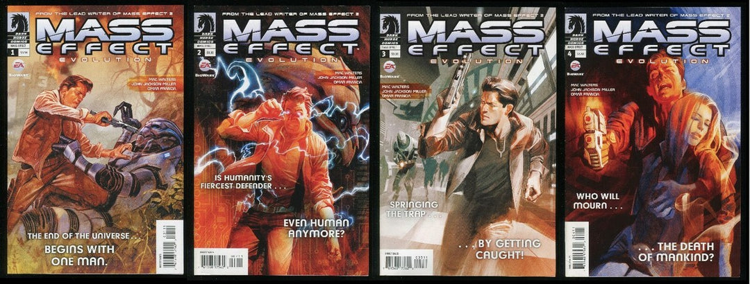 Mass Effect Evolution #1-4 [Autographed by John Jackson Miller] (Lot of 4 Comics)