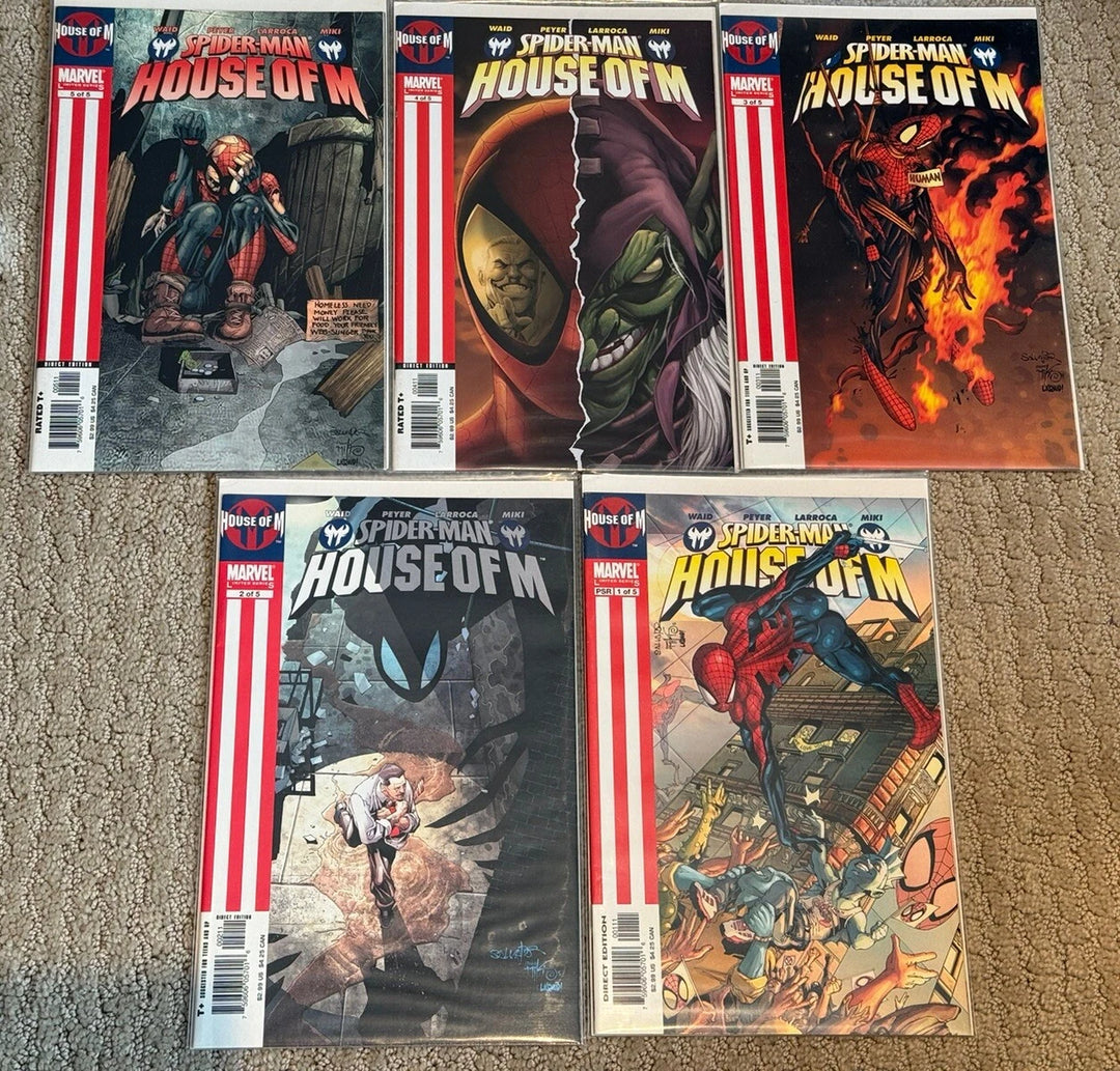 Spider-Man House of M #1-5 Complete Collection [LOT]