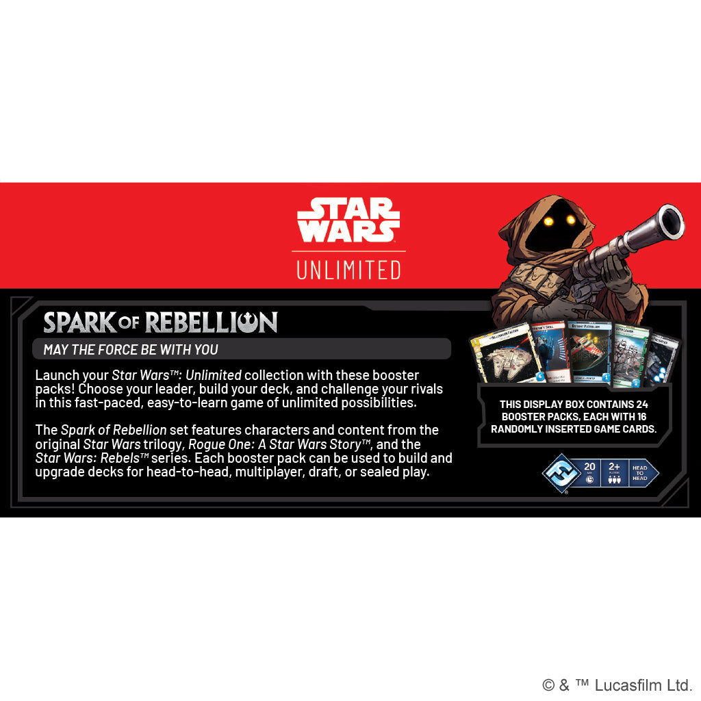 STAR WARS: UNLIMITED - SPARK OF REBELLION BOOSTERS (2024)