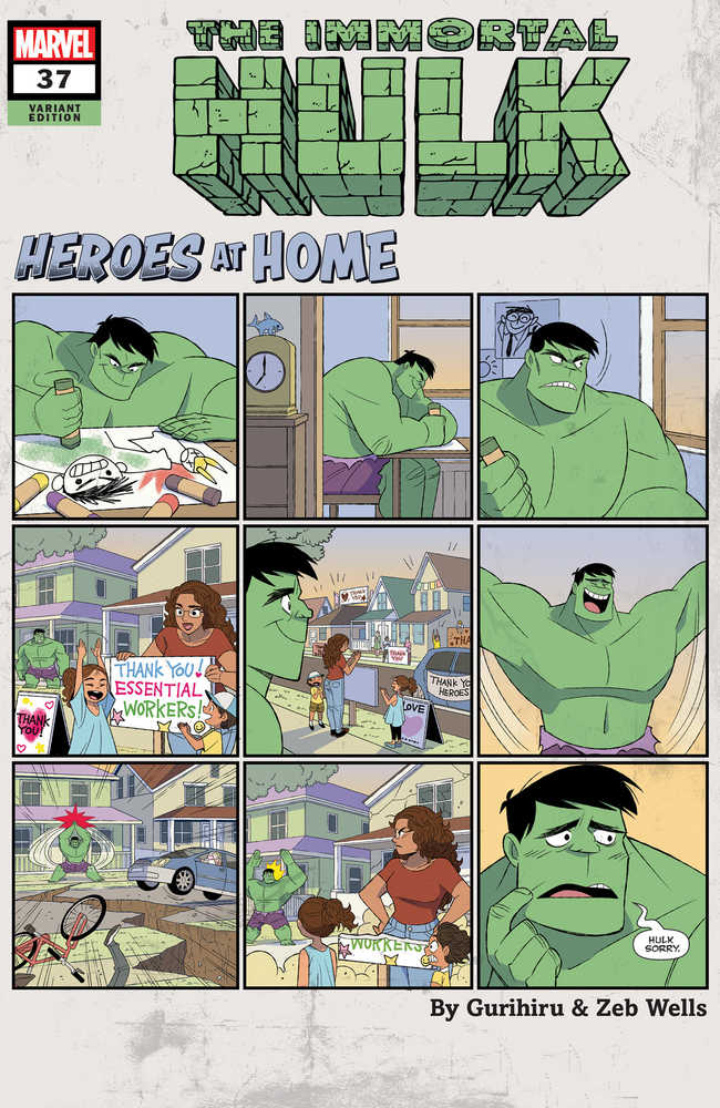 Immortal Hulk #37 Gurihiru Heroes At Home Variant