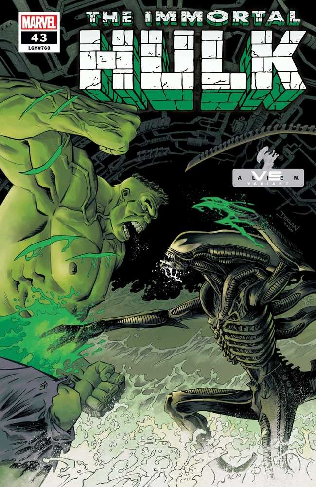 Immortal Hulk #43 Shalvey Marvel vs Alien Variant