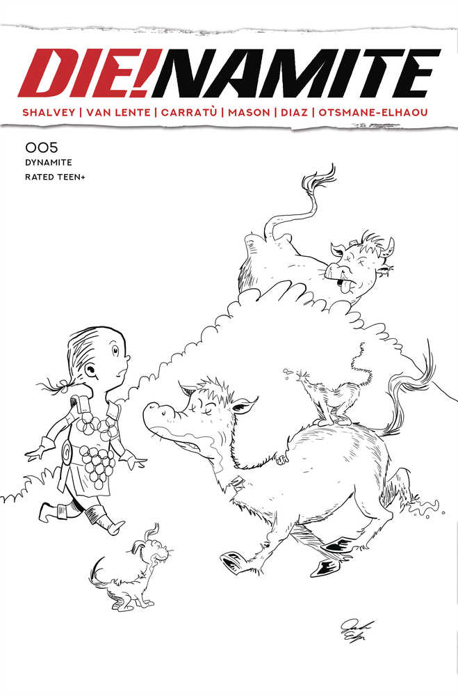 Die!Namite #5 Variant (1:7) Dr Seuss Homage Line Art FOC Edition