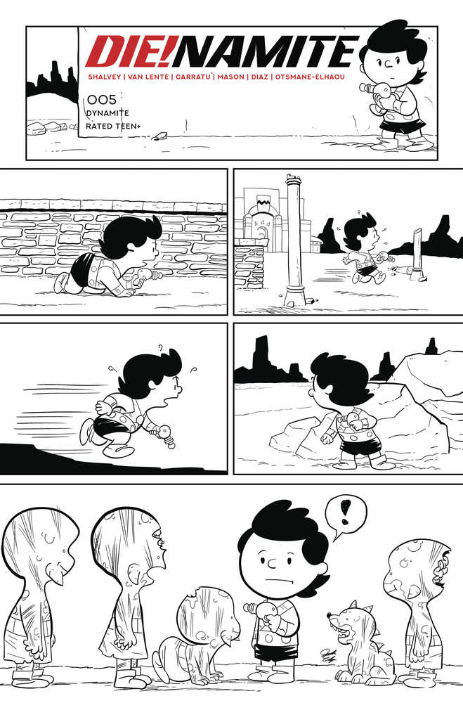 Die!Namite #5 Variant (1:7) Peanuts Homage Line Art FOC Edition